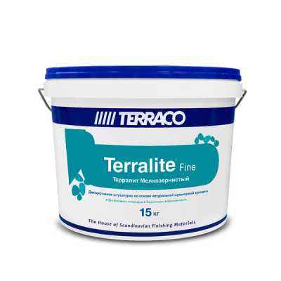 Штукатурка декоративная Terraco Terralite Fine мраморная крошка 15 кг