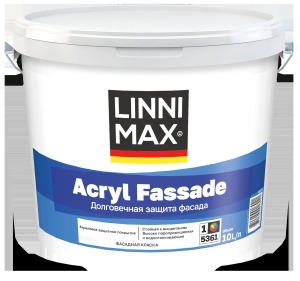 Краска фасадная акриловая LINNIMAX Acryl Fassade белая 10 л