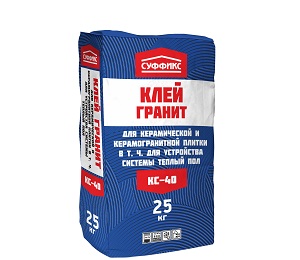 Клей для плитки Суффикс КС-40, 25 кг Клей для плитки Суффикс КС-40, 25 кг