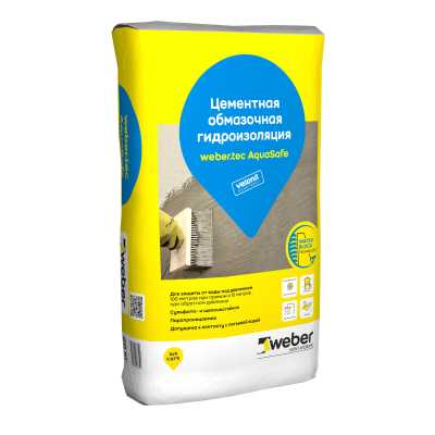Гидроизоляция цементная Vetonit Weber.tec AquaSafe, 20 кг
