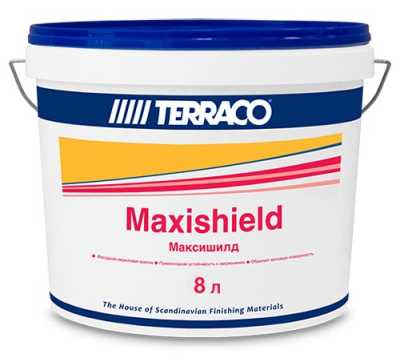 Краска фасадная акриловая Terraco Maxishield белая 8 л