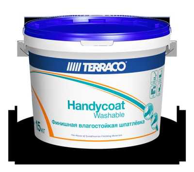 Шпаклевка влагостойкая Terraco Handycoat Washable, 15 кг