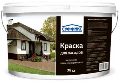 Краска фасадная акриловая СУФФИКС белая 16,5 л Краска фасадная акриловая СУФФИКС белая 16,5 л
