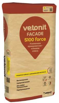 Штукатурно-клеевая усиленная смесь Weber.therm S100 force  25кг 48шт/пал 1029892