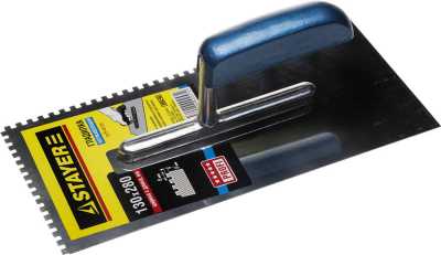 Гладилка STAYER PROFI 130х280мм,  8х8мм, зубчатая  нержав. с деревянной ручкой